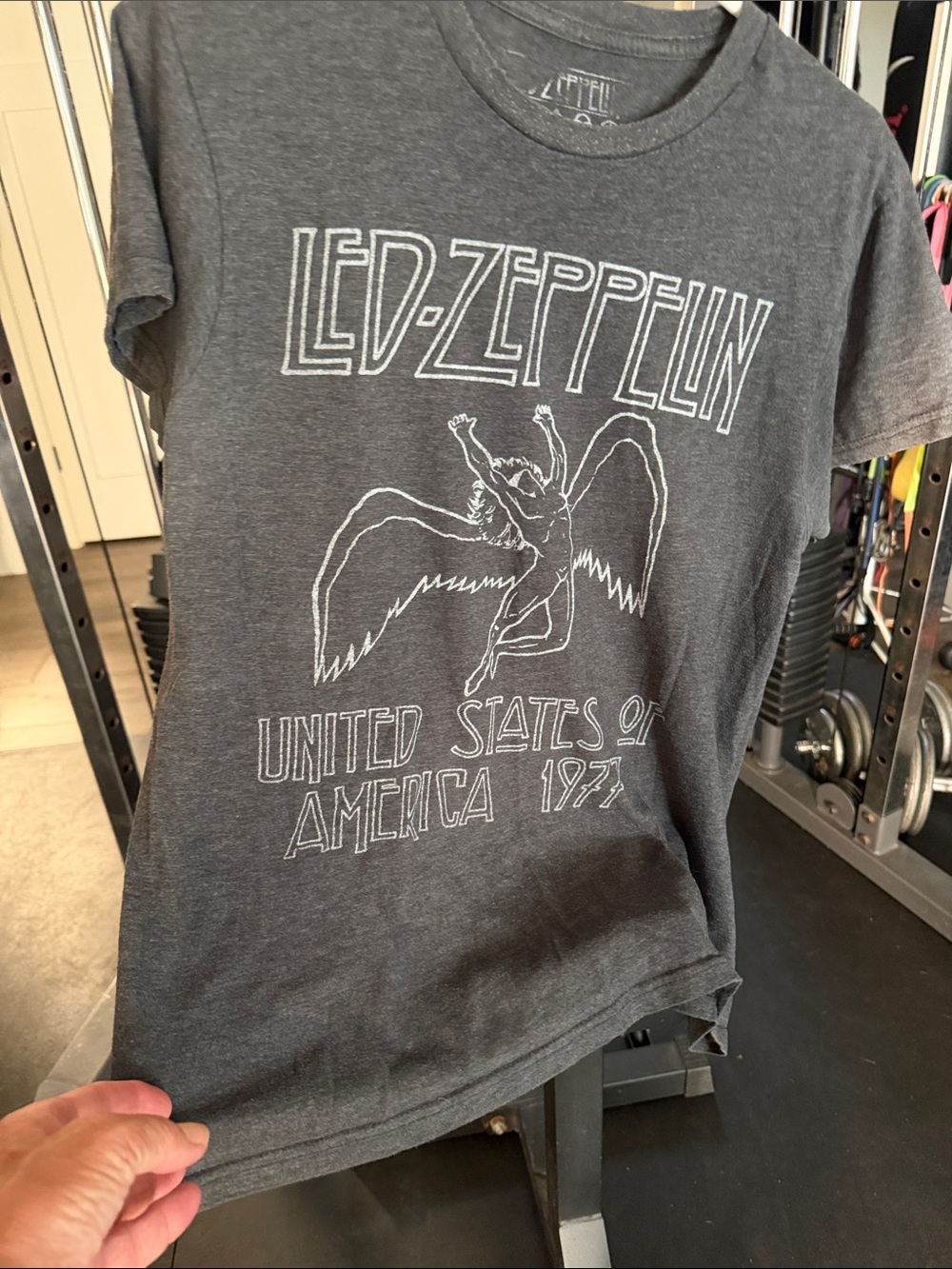 Zoey Zoso Charcoal Gray Led Zeppelin Graphic Tee